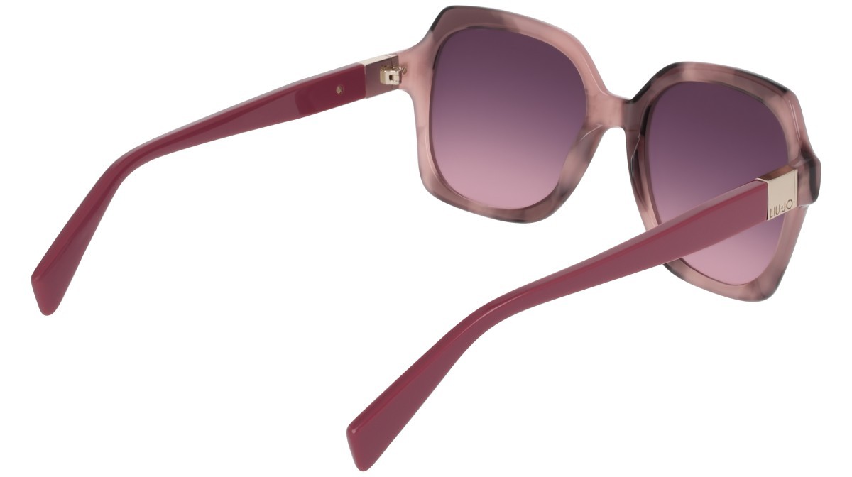 Occhiali da sole Liu Jo LJ811S (658) colore rose tortoise forma quadrato lenti gradient violet/rose