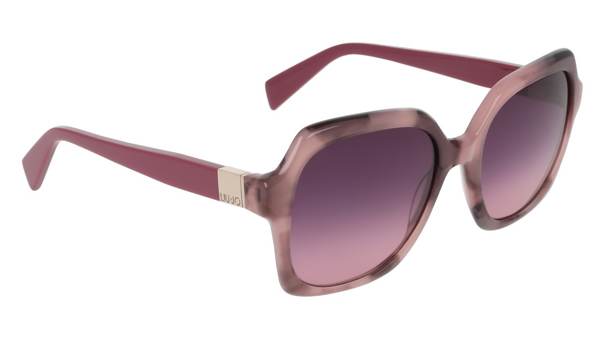 Occhiali da sole Liu Jo LJ811S (658) colore rose tortoise forma quadrato lenti gradient violet/rose
