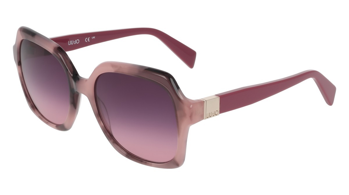 Occhiali da sole Liu Jo LJ811S (658) colore rose tortoise forma quadrato lenti gradient violet/rose