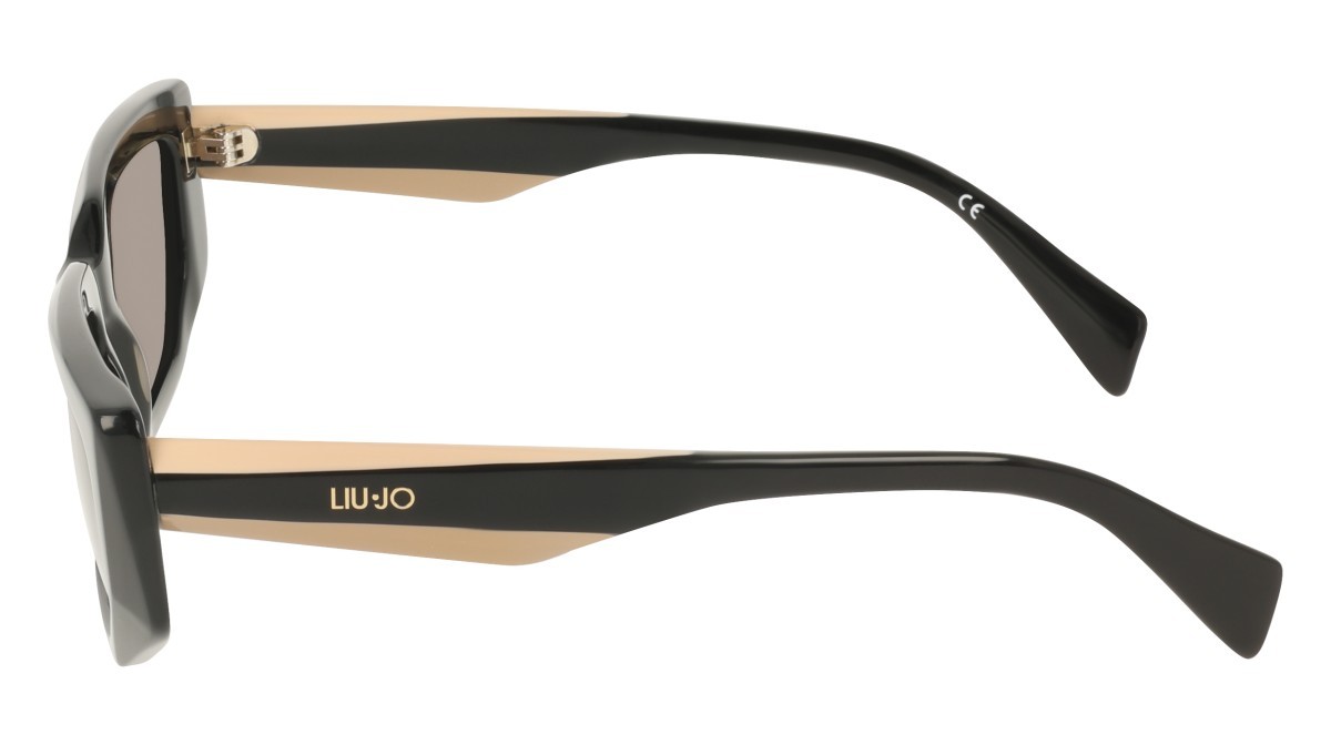 Sunglasses Liu Jo LJ812S (001) color black shape rectangle lenses solid grey