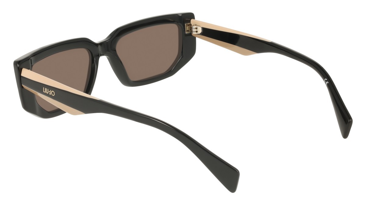 Sunglasses Liu Jo LJ812S (001) color black shape rectangle lenses solid grey