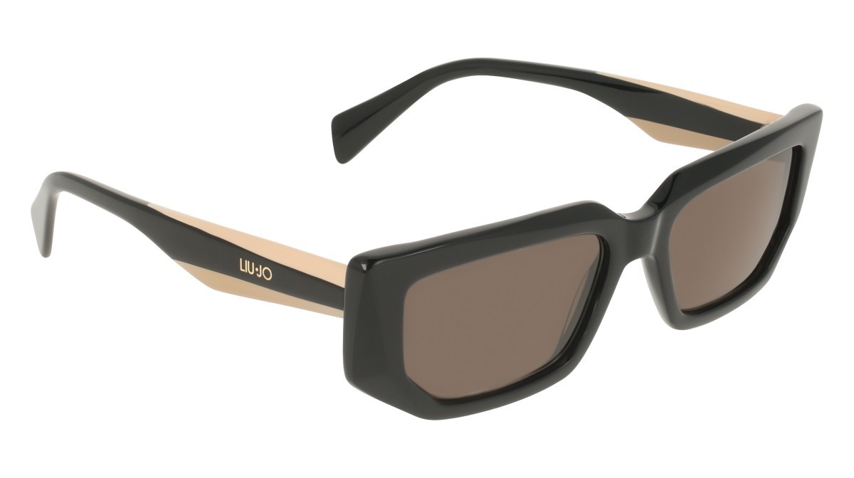 Sunglasses Liu Jo LJ812S (001) color black shape rectangle lenses solid grey