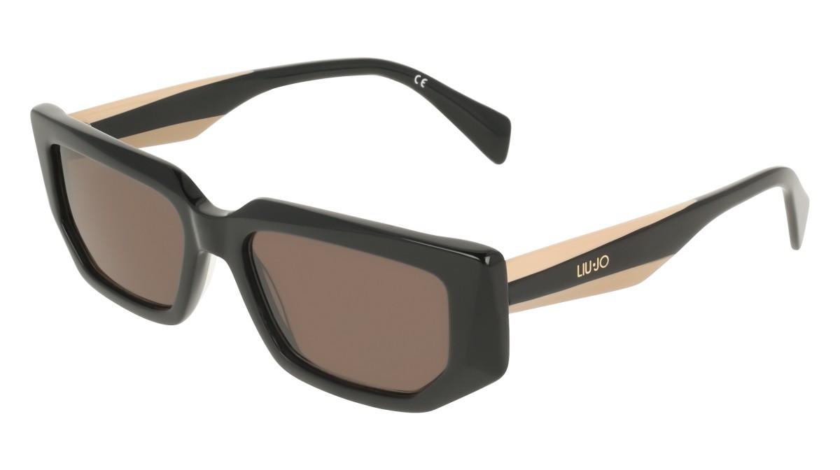 Sunglasses Liu Jo LJ812S (001) color black shape rectangle lenses solid grey