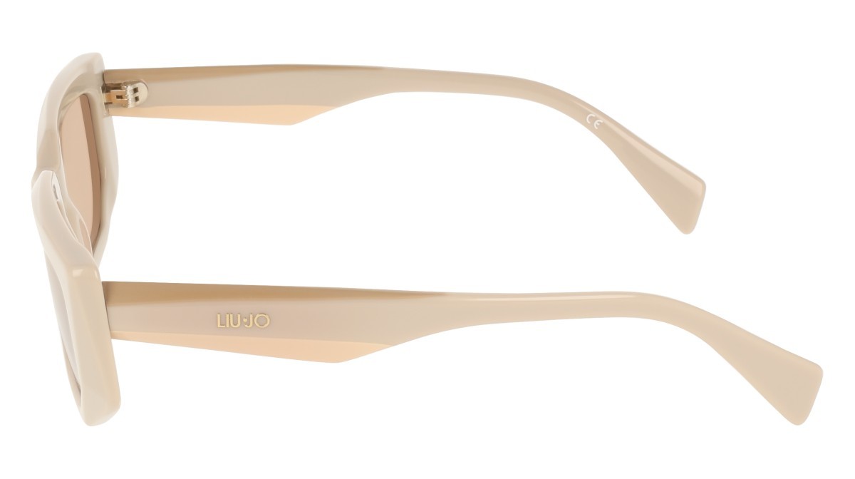 Occhiali da sole Liu Jo LJ812S (264) colore beige forma rettangolare lenti solid brown