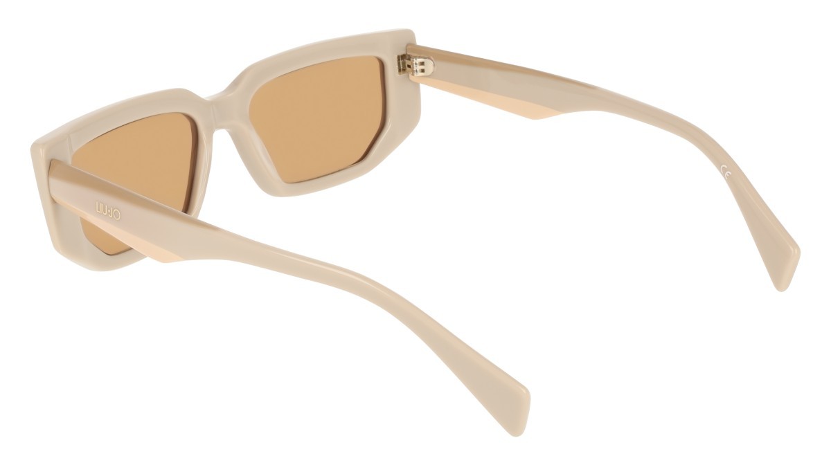 Occhiali da sole Liu Jo LJ812S (264) colore beige forma rettangolare lenti solid brown