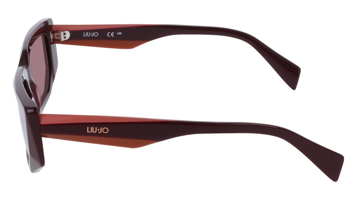 Sunglasses Liu Jo LJ812S (601) color burgundy shape rectangle lenses solid brown