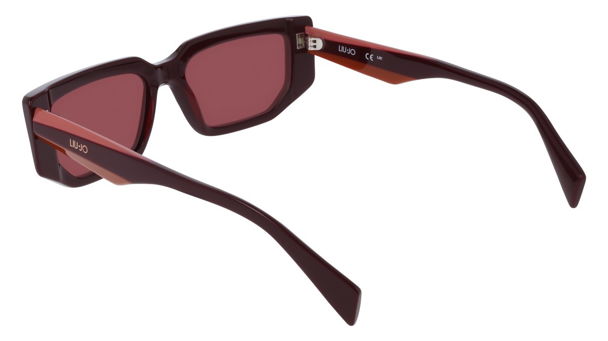 Sunglasses Liu Jo LJ812S (601) color burgundy shape rectangle lenses solid brown