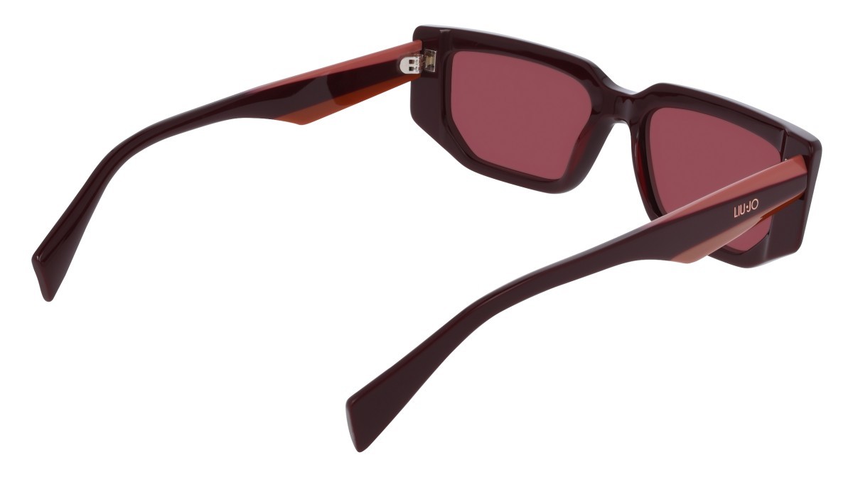 Sunglasses Liu Jo LJ812S (601) color burgundy shape rectangle lenses solid brown