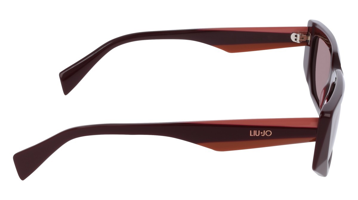 Sunglasses Liu Jo LJ812S (601) color burgundy shape rectangle lenses solid brown