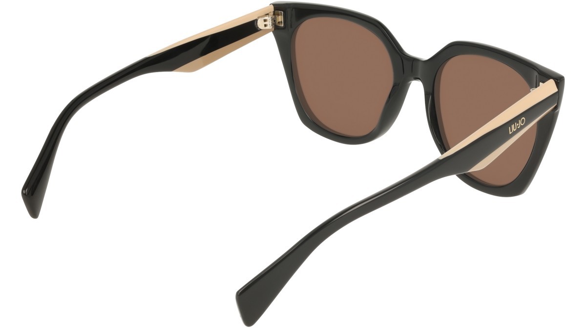 Occhiali da sole Liu Jo LJ813S (001) colore black forma rettangolare lenti solid brown