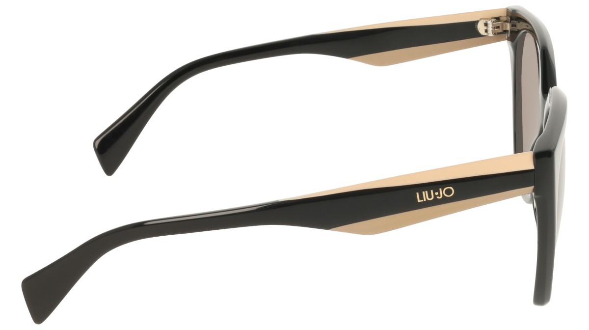 Occhiali da sole Liu Jo LJ813S (001) colore black forma rettangolare lenti solid brown