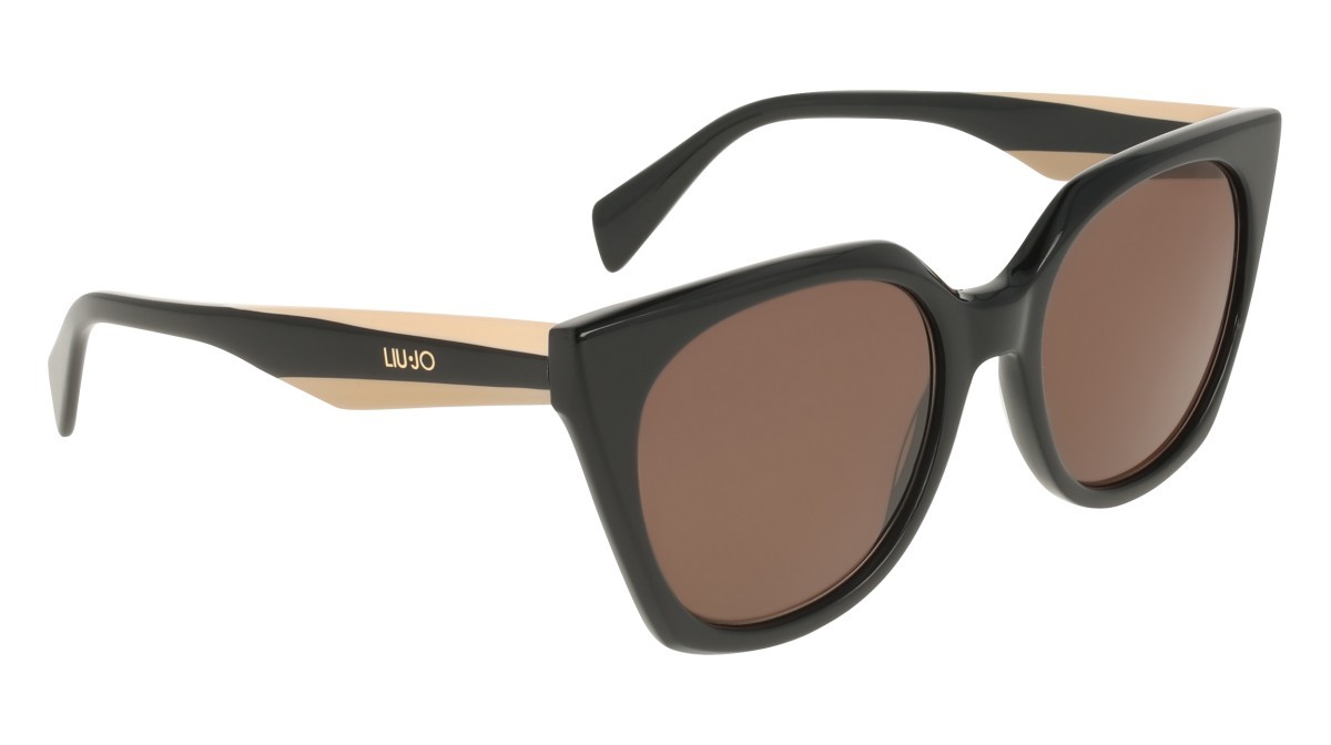 Occhiali da sole Liu Jo LJ813S (001) colore black forma rettangolare lenti solid brown