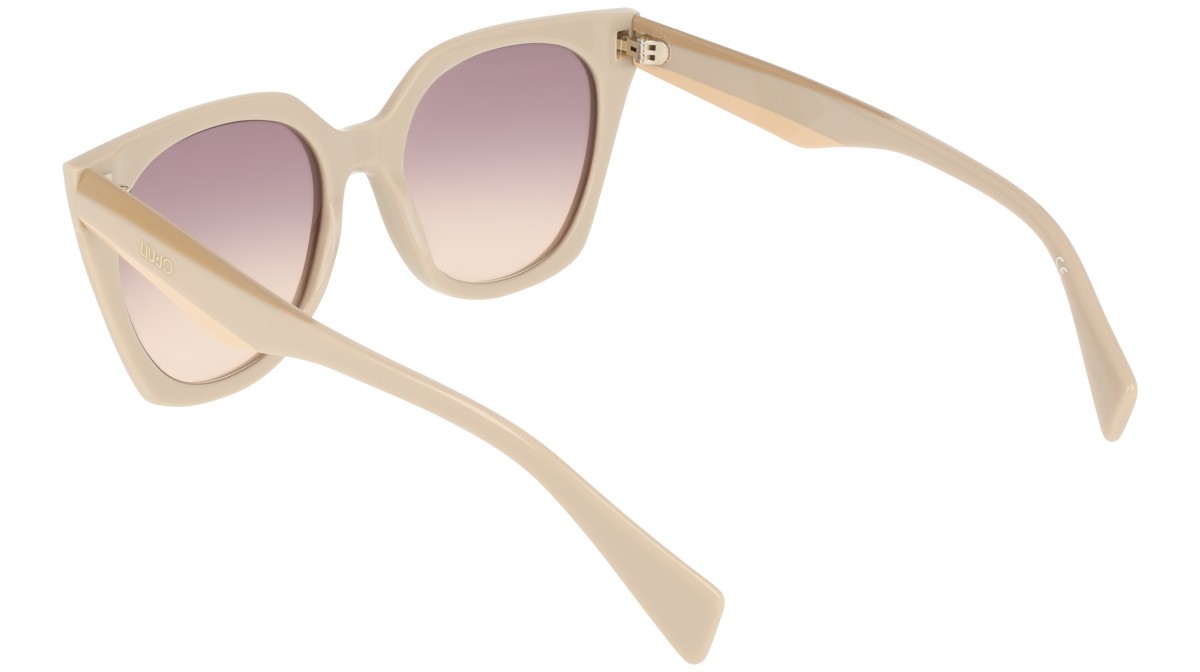 Occhiali da sole Liu Jo LJ813S (264) colore beige forma rettangolare lenti gradient grey sand