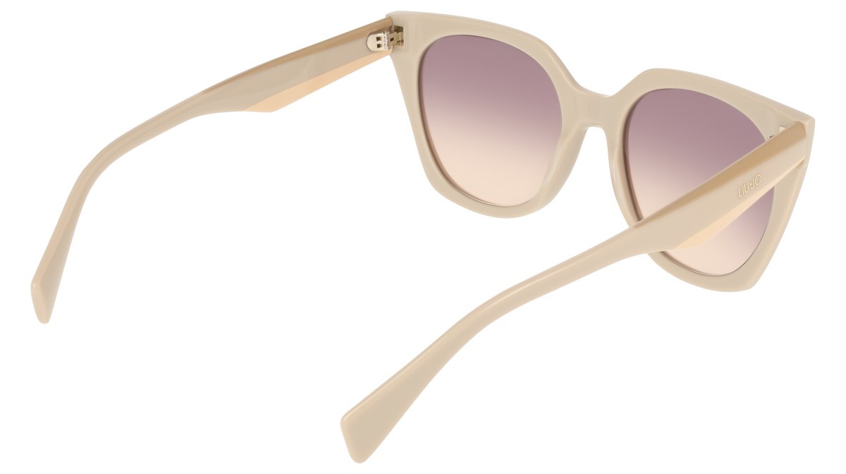 Occhiali da sole Liu Jo LJ813S (264) colore beige forma rettangolare lenti gradient grey sand