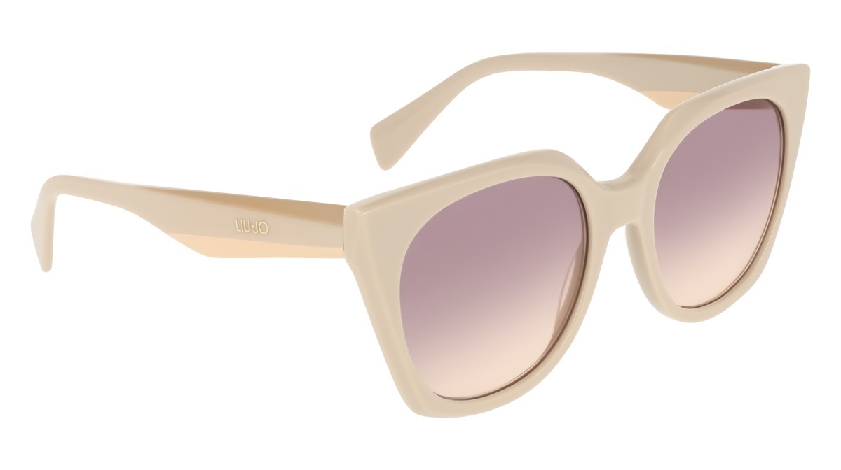 Occhiali da sole Liu Jo LJ813S (264) colore beige forma rettangolare lenti gradient grey sand