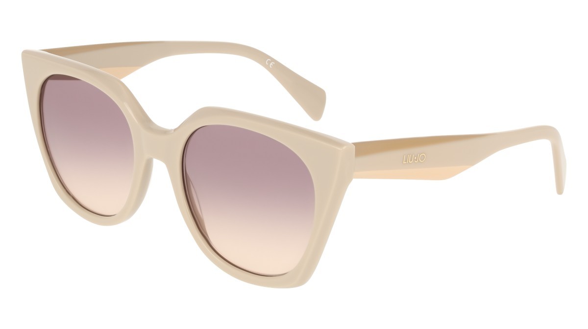 Occhiali da sole Liu Jo LJ813S (264) colore beige forma rettangolare lenti gradient grey sand