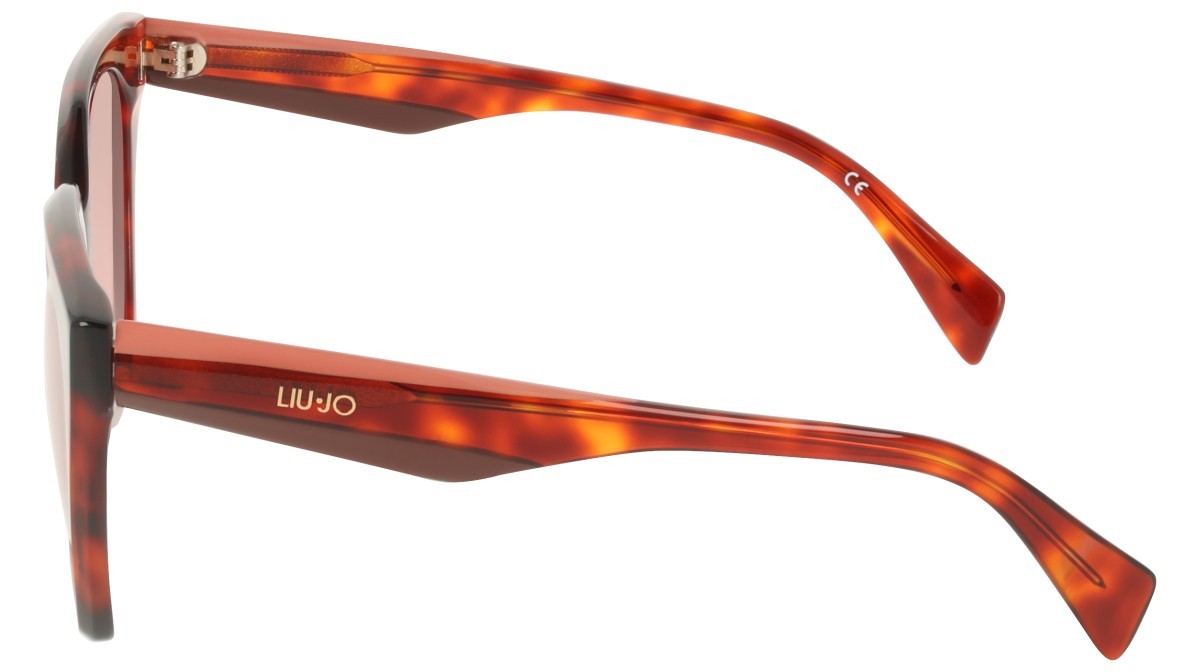 Occhiali da sole Liu Jo LJ813S (640) colore red tortoise forma rettangolare lenti antique rose gradient