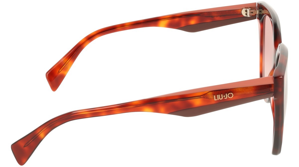 Occhiali da sole Liu Jo LJ813S (640) colore red tortoise forma rettangolare lenti antique rose gradient