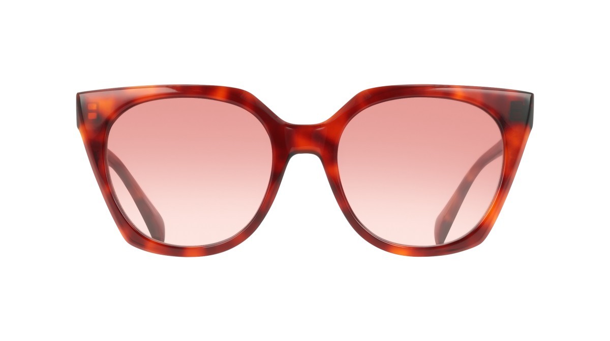 Occhiali da sole Liu Jo LJ813S (640) colore red tortoise forma rettangolare lenti antique rose gradient
