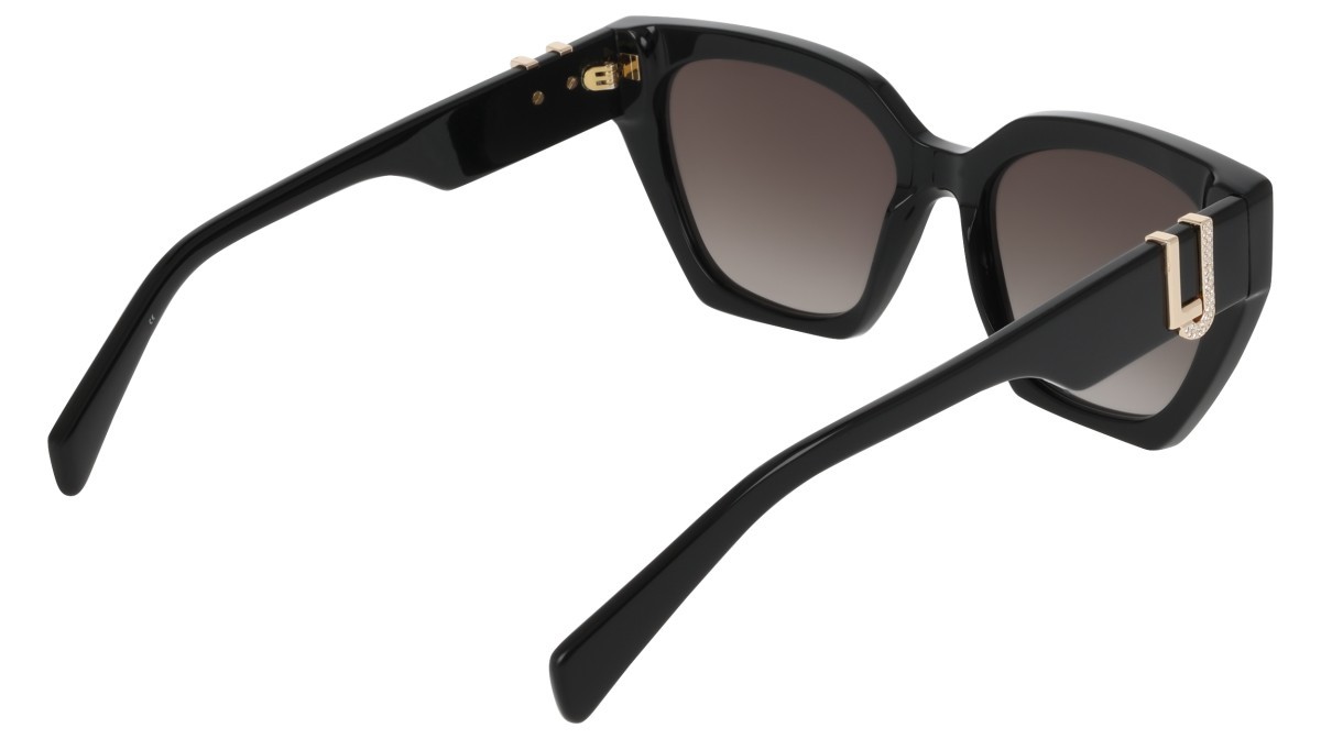 Occhiali da sole Liu Jo LJ814SR (001) colore black forma cat eye lenti gradient grey