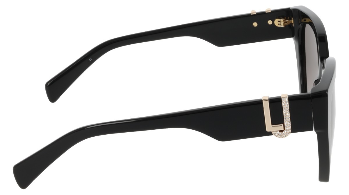 Occhiali da sole Liu Jo LJ814SR (001) colore black forma cat eye lenti gradient grey