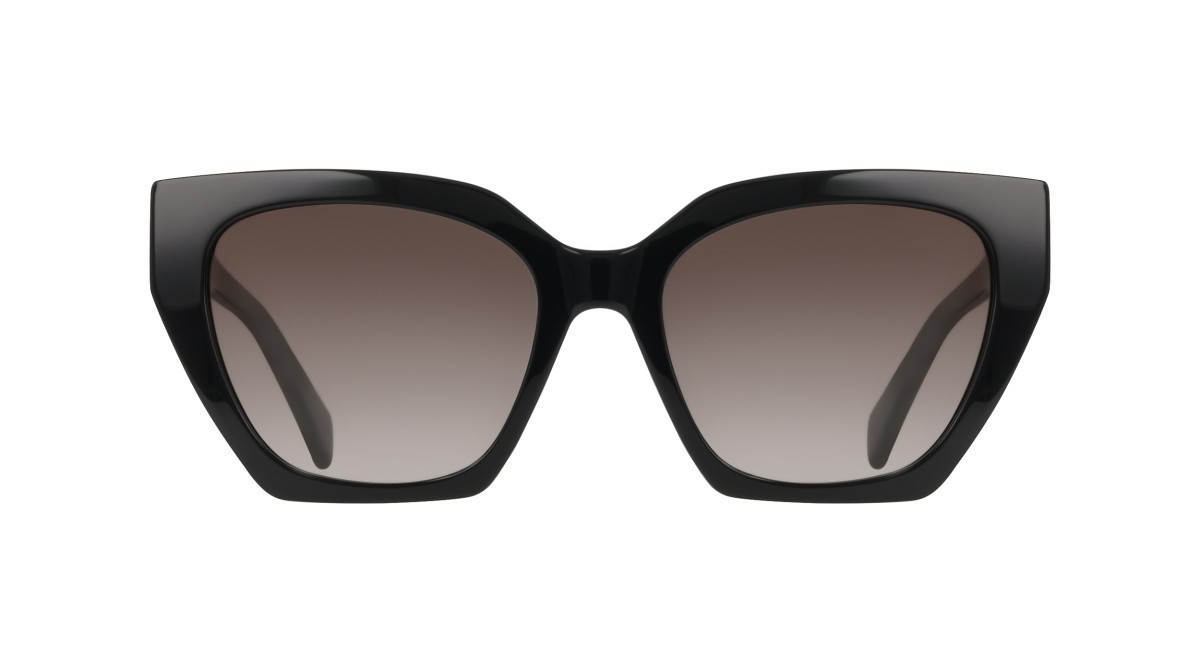 Occhiali da sole Liu Jo LJ814SR (001) colore black forma cat eye lenti gradient grey