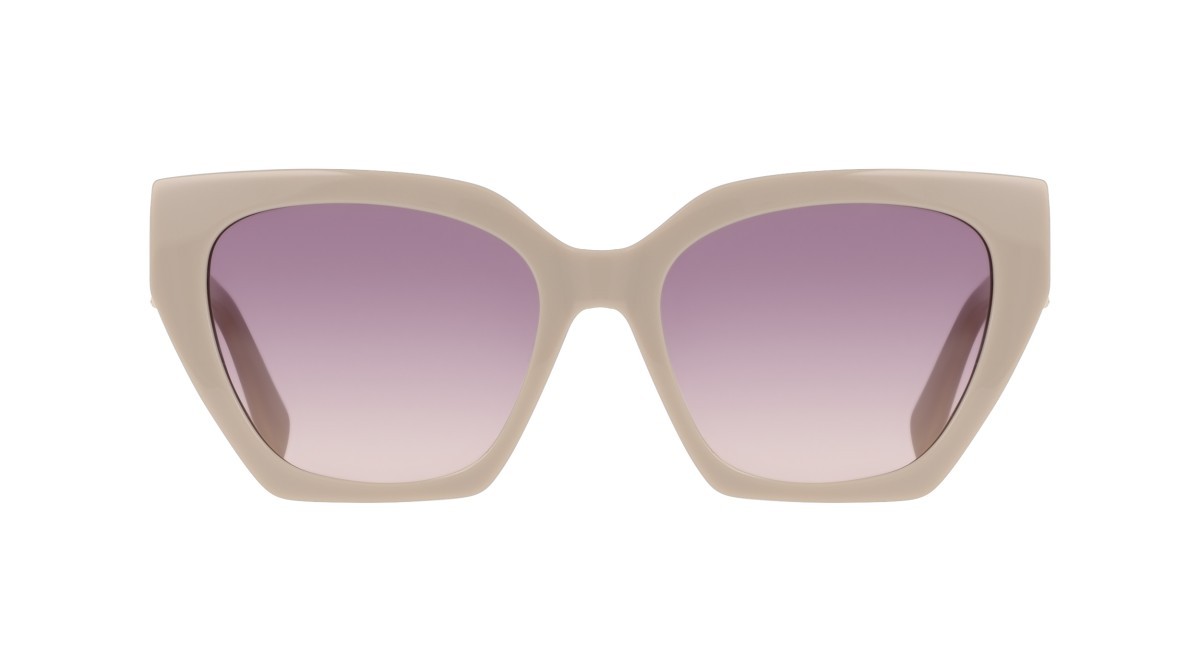 Occhiali da sole Liu Jo LJ814SR (264) colore beige forma cat eye lenti db gradient smoke/peach