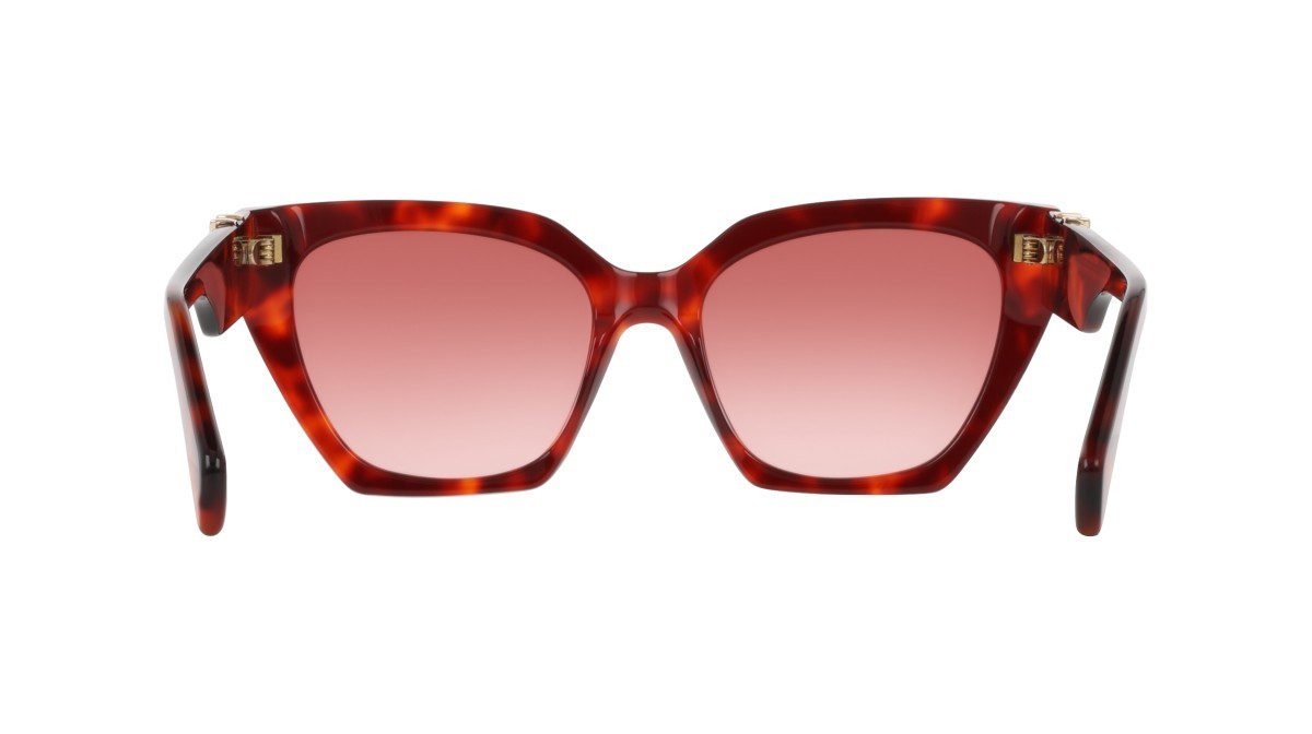 Occhiali da sole Liu Jo LJ814SR (640) colore red tortoise forma cat eye lenti antique rose gradient