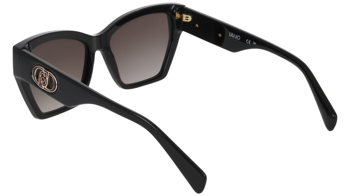 Sunglasses Liu Jo LJ815S (001) color black shape rectangle lenses gradient grey
