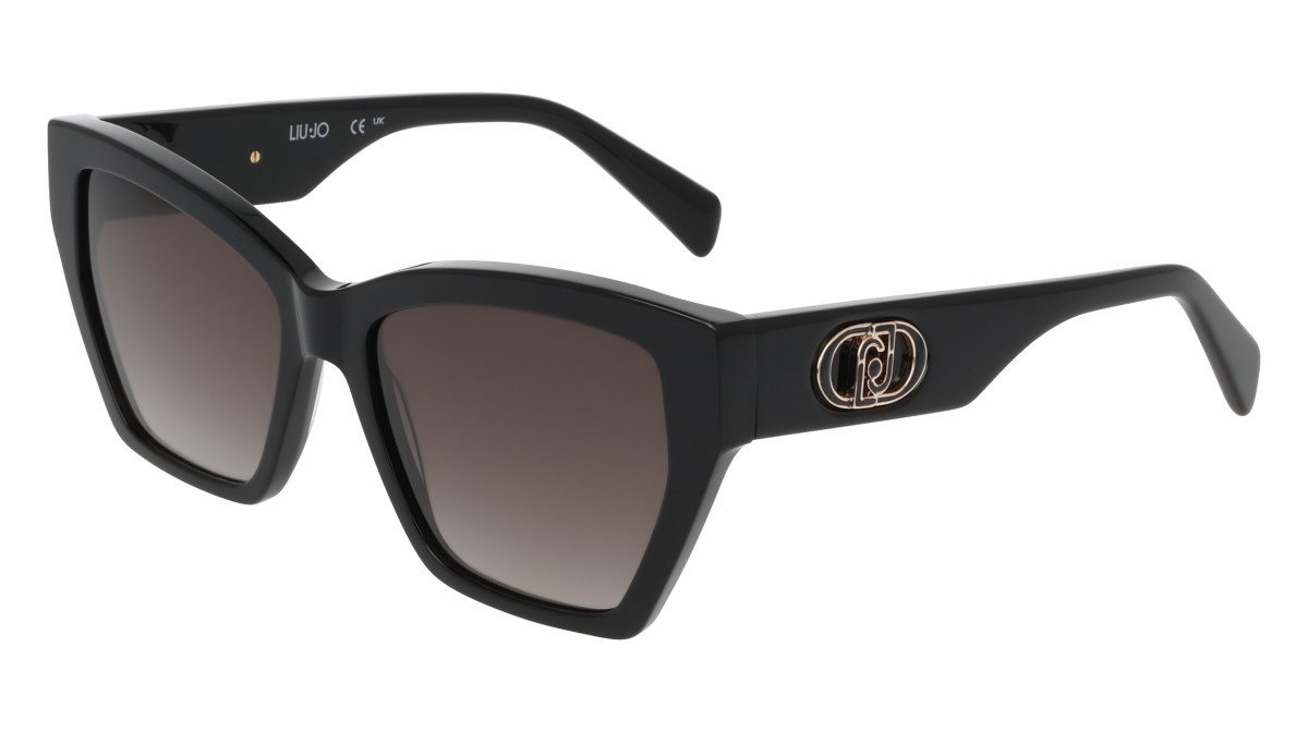 Sunglasses Liu Jo LJ815S (001) color black shape rectangle lenses gradient grey