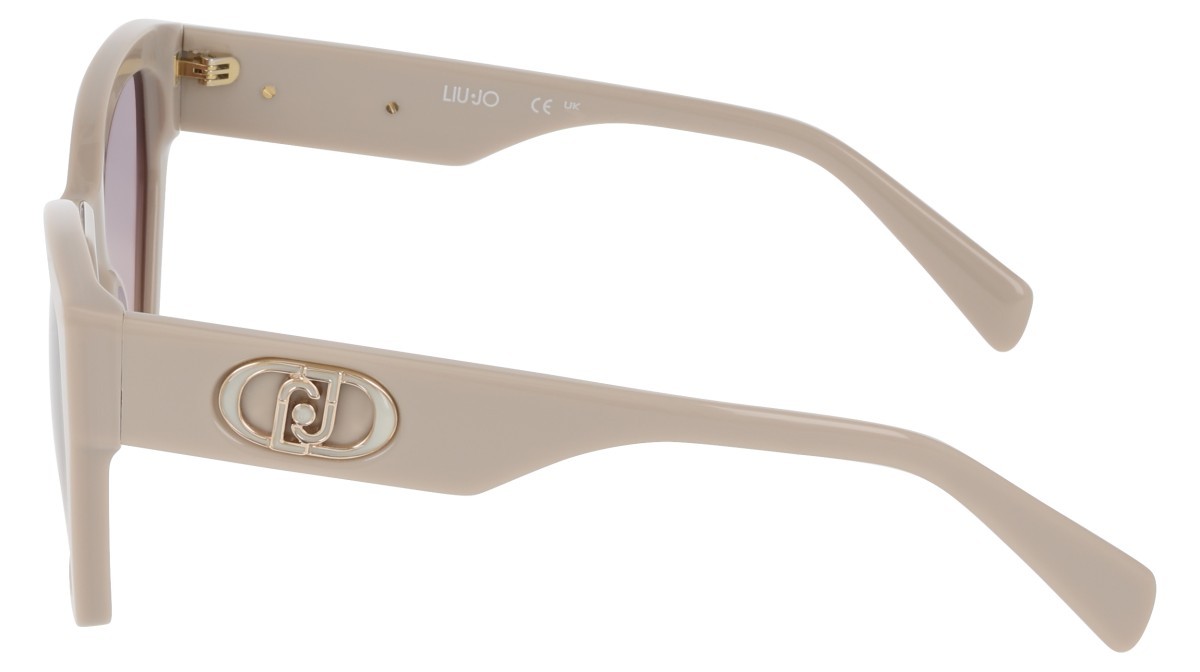 Occhiali da sole Liu Jo LJ815S (264) colore beige forma rettangolare lenti db gradient smoke/peach