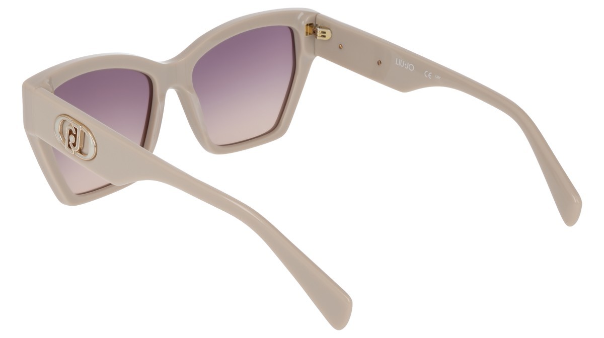Occhiali da sole Liu Jo LJ815S (264) colore beige forma rettangolare lenti db gradient smoke/peach