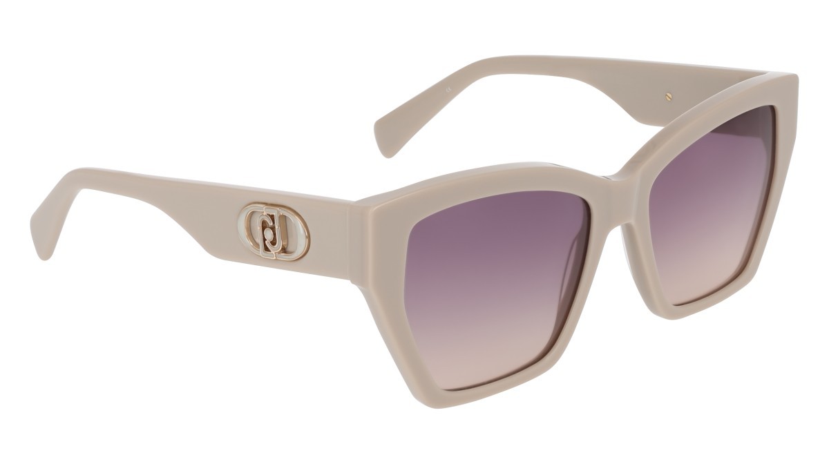 Occhiali da sole Liu Jo LJ815S (264) colore beige forma rettangolare lenti db gradient smoke/peach