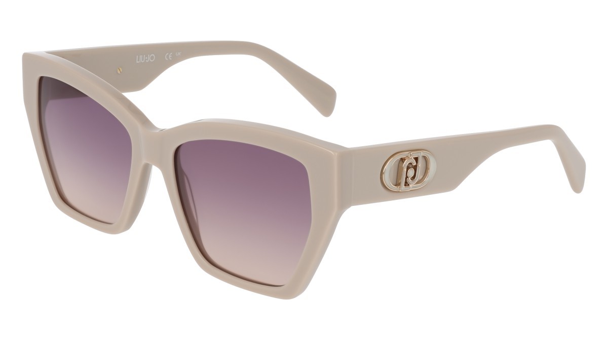 Occhiali da sole Liu Jo LJ815S (264) colore beige forma rettangolare lenti db gradient smoke/peach