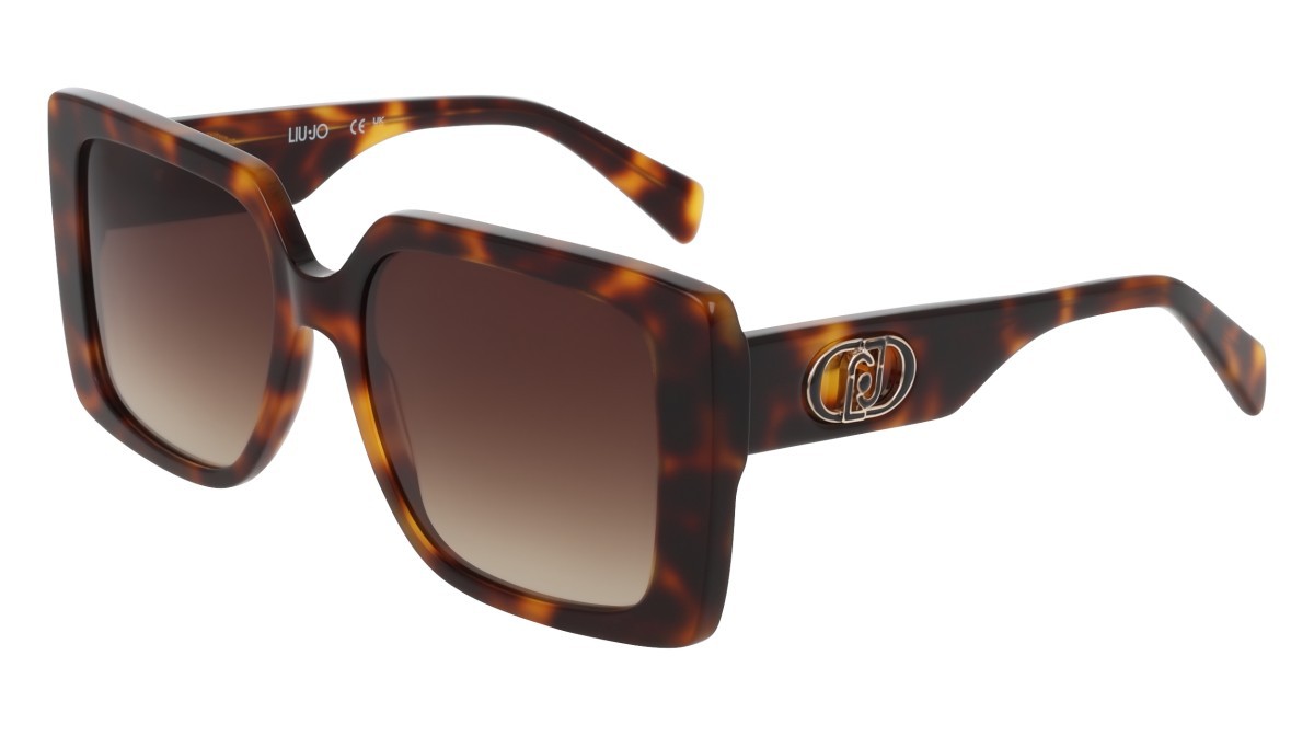 Occhiali da sole Liu Jo LJ816S (240) colore tortoise forma quadrato lenti gradient brown