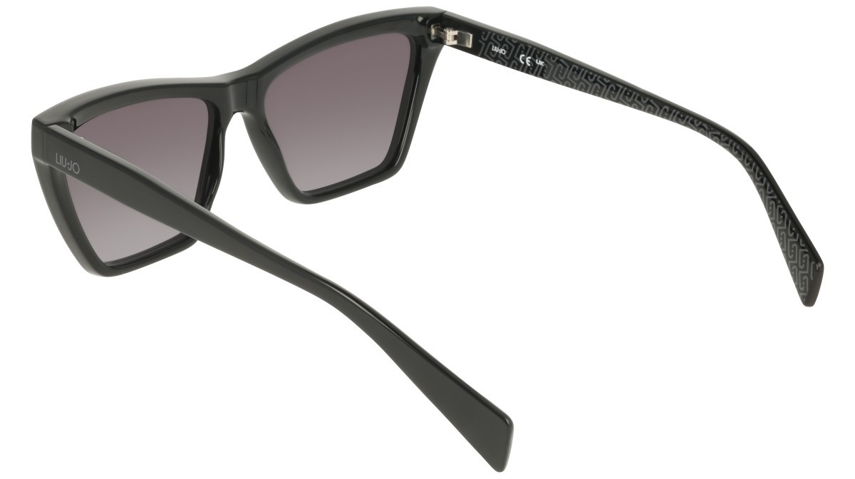 Occhiali da sole Liu Jo LJ817S (001) colore black forma cat eye lenti gradient grey