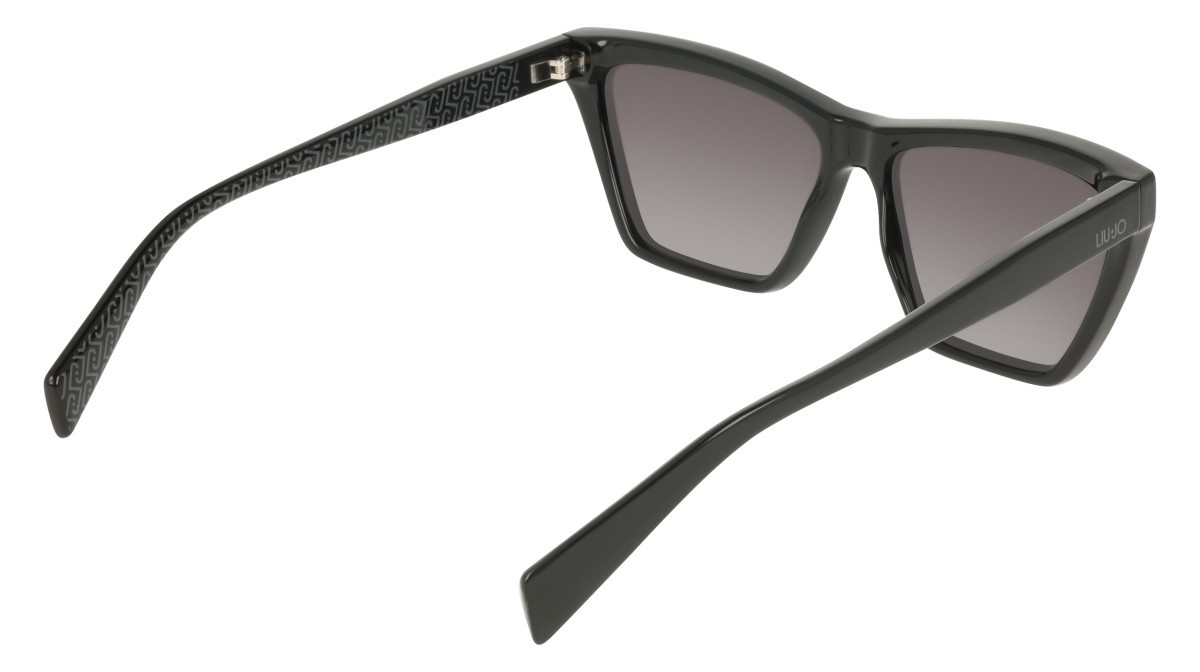 Occhiali da sole Liu Jo LJ817S (001) colore black forma cat eye lenti gradient grey