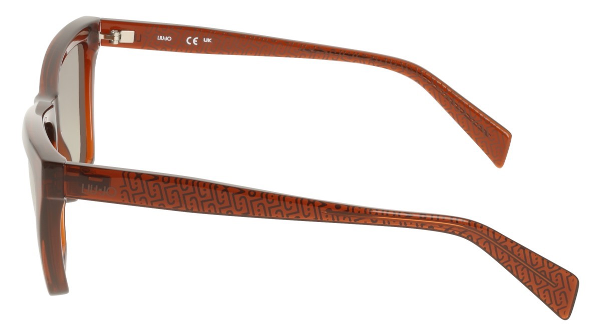 Occhiali da sole Liu Jo LJ817S (200) colore brown forma cat eye lenti gradient khaki