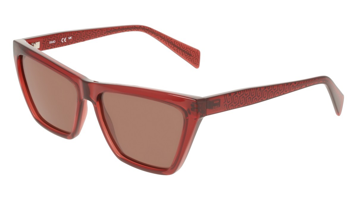 Occhiali da sole Liu Jo LJ817S (600) colore red forma cat eye lenti solid brown