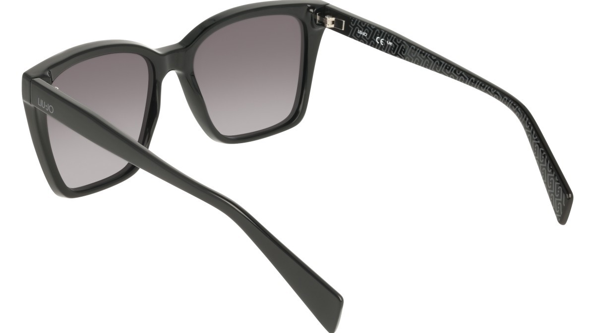 Occhiali da sole Liu Jo LJ818S (001) colore black forma rettangolare lenti gradient grey
