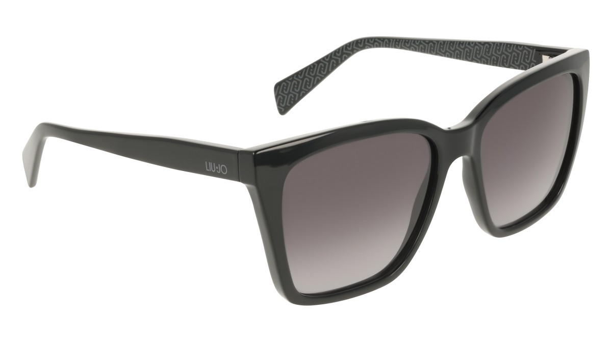 Occhiali da sole Liu Jo LJ818S (001) colore black forma rettangolare lenti gradient grey