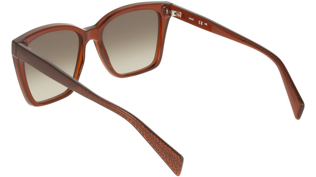 Occhiali da sole Liu Jo LJ818S (200) colore brown forma rettangolare lenti gradient khaki