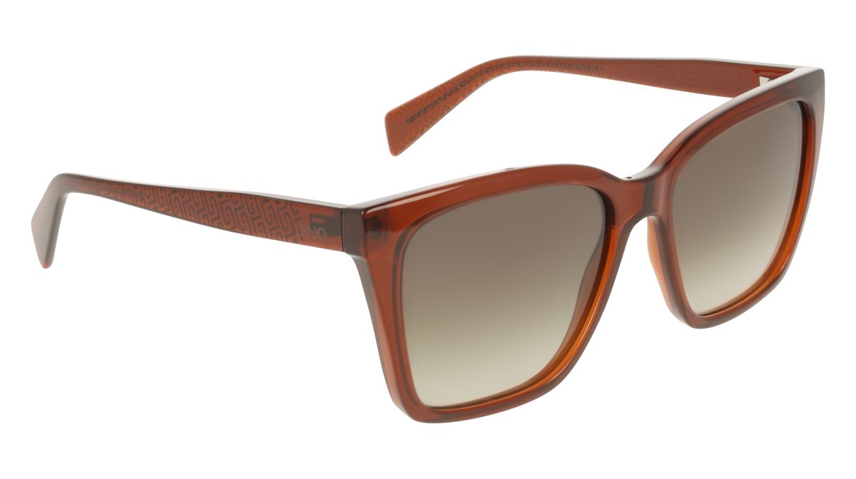Occhiali da sole Liu Jo LJ818S (200) colore brown forma rettangolare lenti gradient khaki