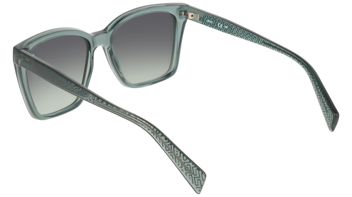 Occhiali da sole Liu Jo LJ818S (320) colore teal forma rettangolare lenti gradient green