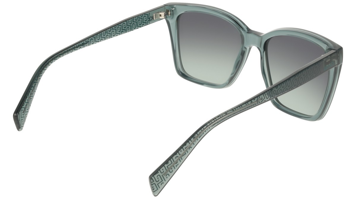 Occhiali da sole Liu Jo LJ818S (320) colore teal forma rettangolare lenti gradient green