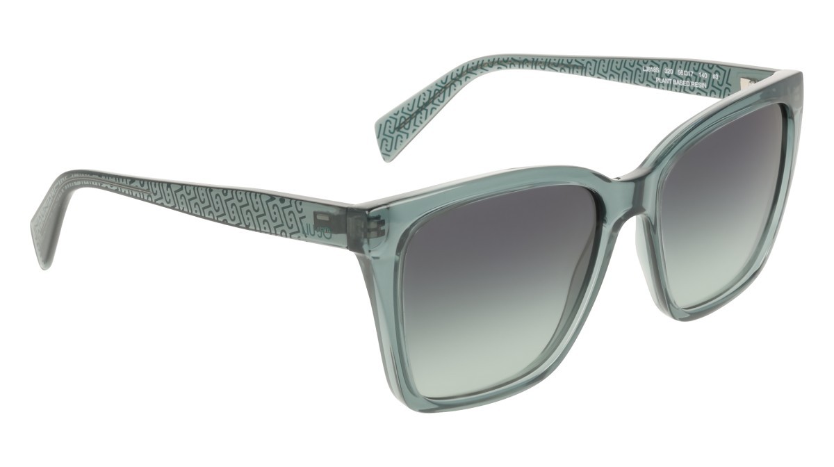 Occhiali da sole Liu Jo LJ818S (320) colore teal forma rettangolare lenti gradient green