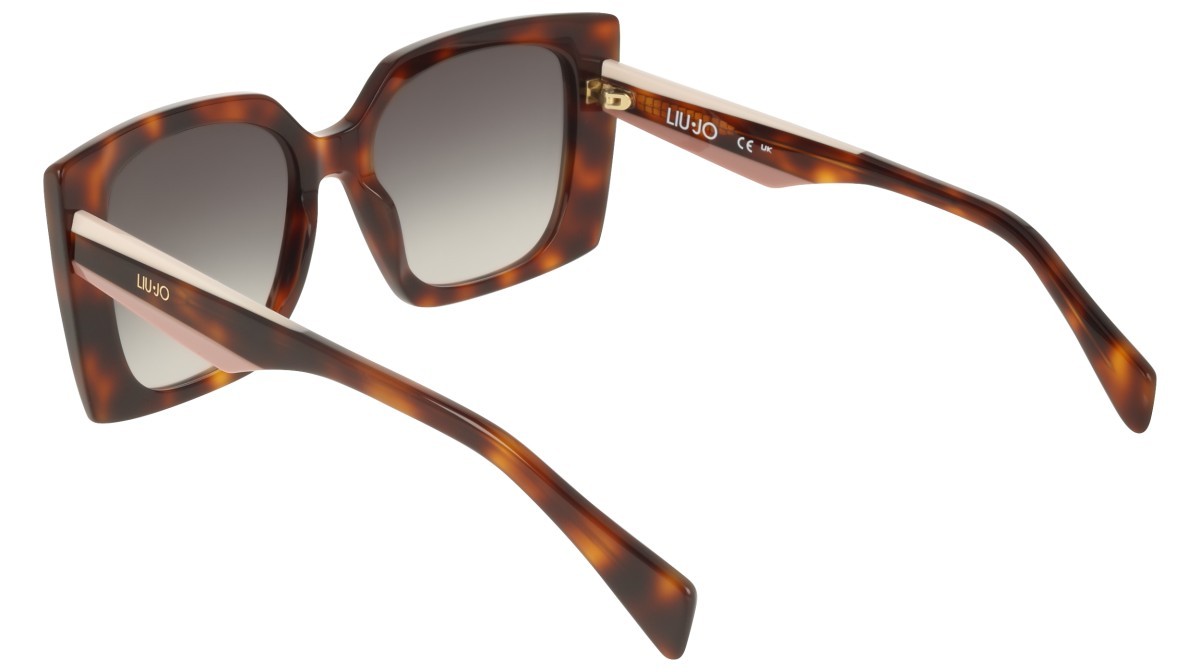 Occhiali da sole Liu Jo LJ819S (240) colore tortoise forma quadrato lenti double gradient green
