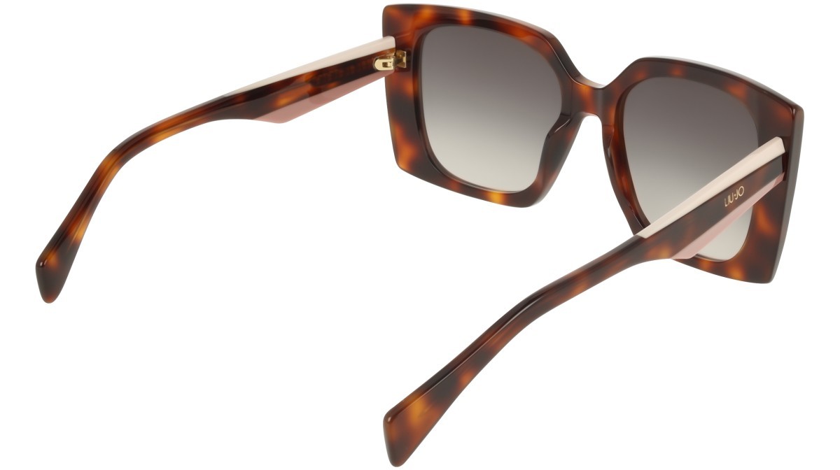 Occhiali da sole Liu Jo LJ819S (240) colore tortoise forma quadrato lenti double gradient green