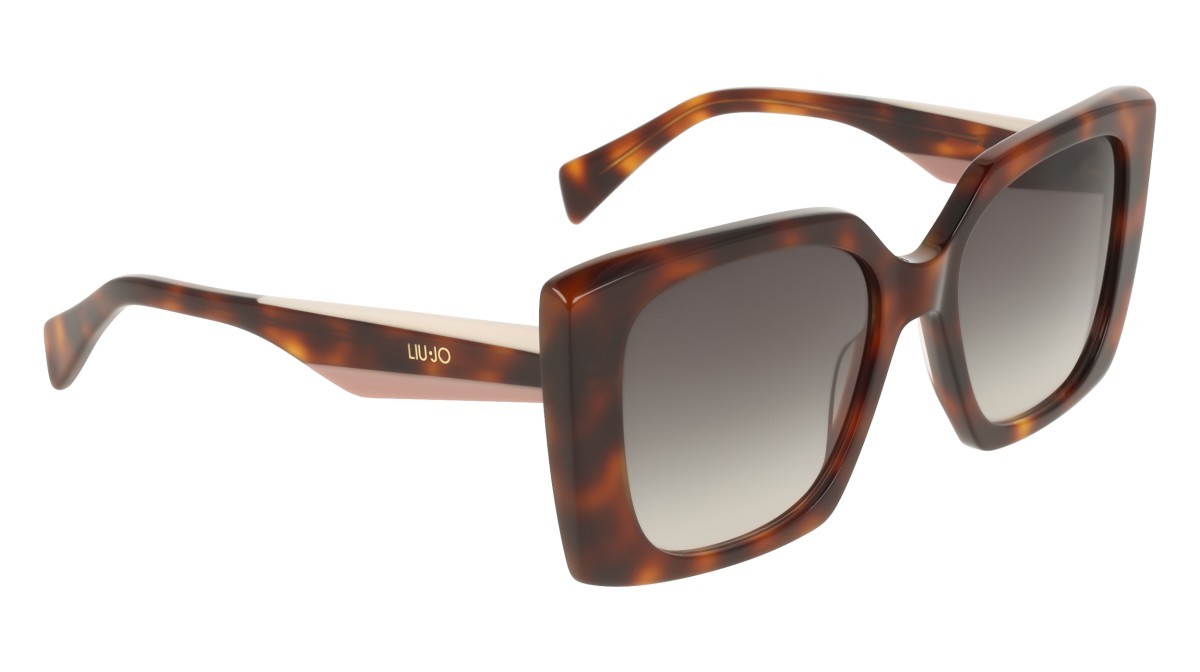 Occhiali da sole Liu Jo LJ819S (240) colore tortoise forma quadrato lenti double gradient green