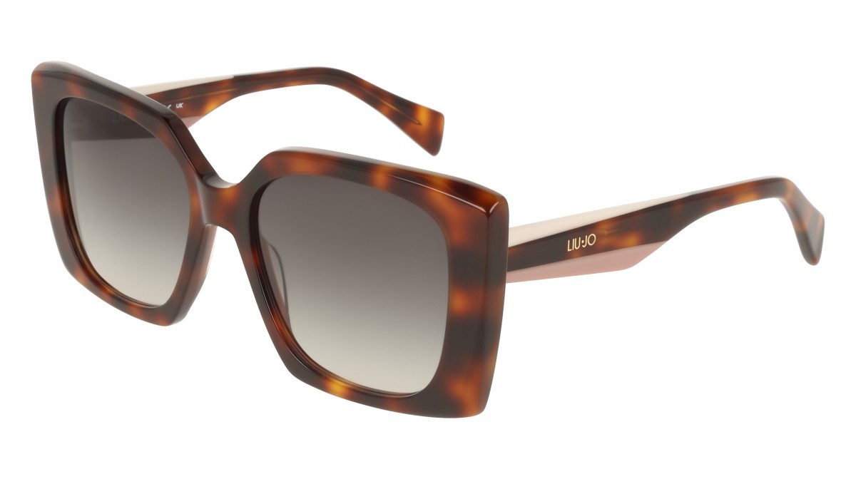 Occhiali da sole Liu Jo LJ819S (240) colore tortoise forma quadrato lenti double gradient green